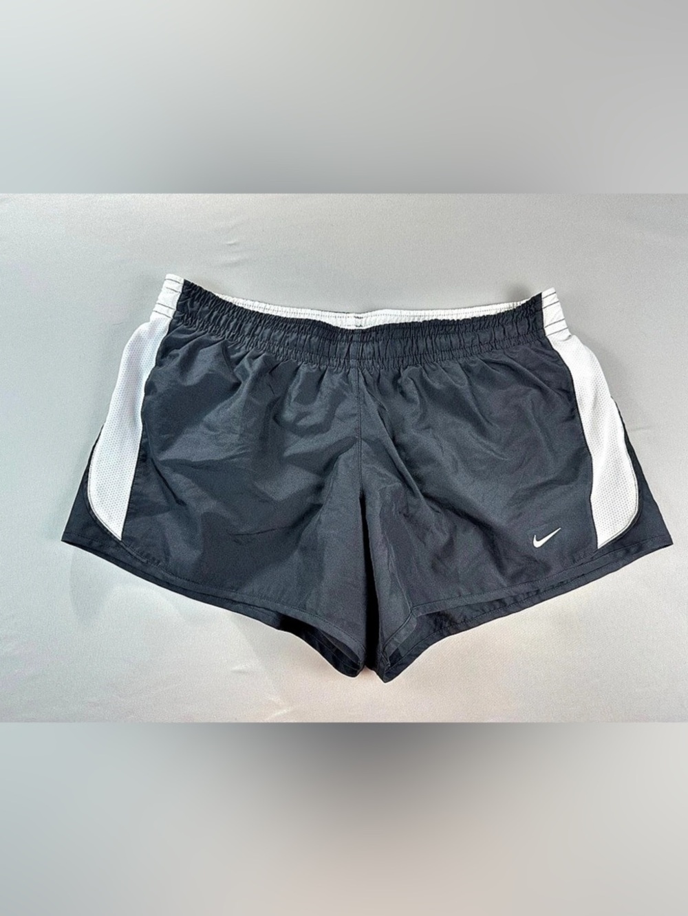 Nike Women's Dri-FIT Tempo Running Shorts Lined Black White Large